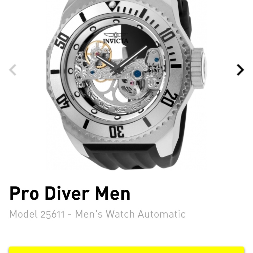 Invicta Men's 25611 Russian Diver Automatic 3 Hand Silver Dial Watch